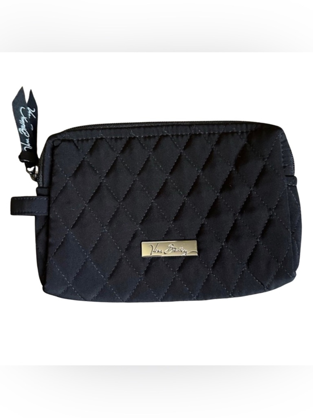 Vera Bradley Black Quilted Cosmetic Pouch | EUC | Retired